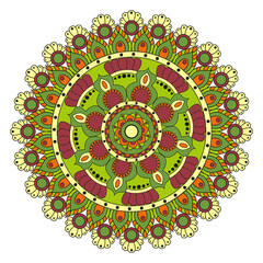 Flower Mandalas. Vintage decorative elements. Oriental pattern, vector illustration. Islam, Arabic, Indian, turkish, pakistan, chinese, ottoman motifs