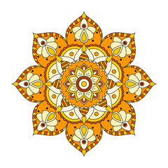 Flower Mandalas. Vintage decorative elements. Oriental pattern, vector illustration. Islam, Arabic, Indian, turkish, pakistan, chinese, ottoman motifs