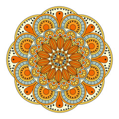 Flower Mandalas. Vintage decorative elements. Oriental pattern, vector illustration. Islam, Arabic, Indian, turkish, pakistan, chinese, ottoman motifs