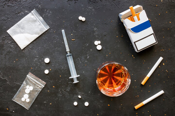 Bad habits - alcohol, smoking, drugs