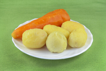 Boiled carrot and potatoes