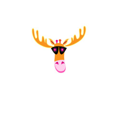 Vector portrait of an elk sign