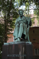  philosopher and writer Søren Kierkegaard's statue in Copenhagen, Denmark