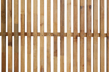 wooden fence on white background for texture.