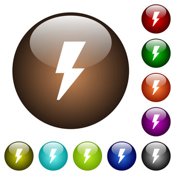 Flash color glass buttons