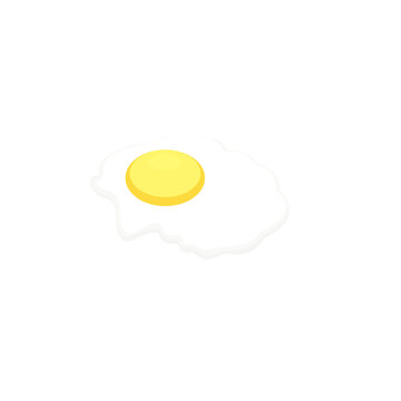 Single fried egg. Sunny side up illustration