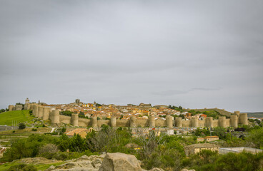 Fototapeta premium Walls of the historic city of Avila, Castilla y Leon, Spain