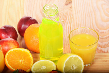 Lemon juice in a bottle