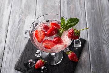 Strawberry margarita cocktail