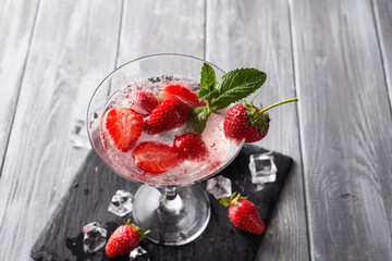 Strawberry margarita cocktail