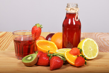 Home-made strawberry juice