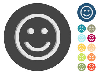 3D Icons - Smiley glücklich