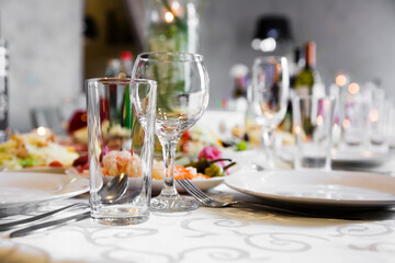 Fototapeta premium Served table in restaurant