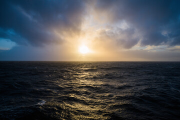 Beautiful sunset on the ocean.