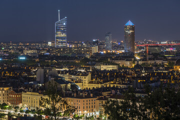 Lyon la nuit - Rhône.