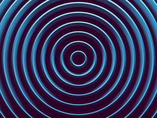 Blue radial abstract pattern for web template background, brochure cover or app. Material style. Geometric 3D illustration.