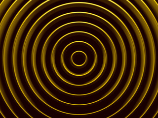 Golden vortex abstract background. This pattern works for text backgrounds, web design, print or mobile application. 3D illustration.