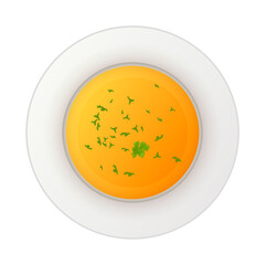 Colorful soup icon isolated on white
