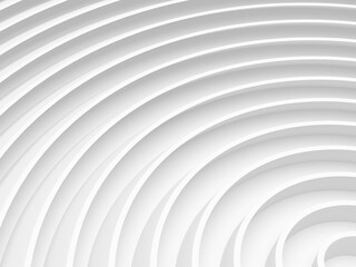 White radial abstract background for graphic design, book cover template, business brochure, website template design. 3D illustration.