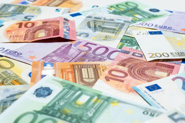 Euro banknote money finance concept cash