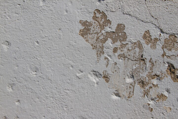 old white painted cement wall