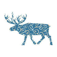 Deer northern color silhouette animal