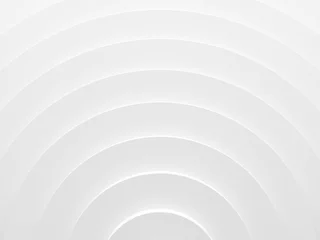 Photo sur Plexiglas White rings abstract pattern for web template background, brochure cover or app. Material style. Geometric 3D illustration.