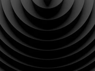  Black circles abstract background. 3D illustration. This image works good for text and website background, print and mobile application. © Sergii