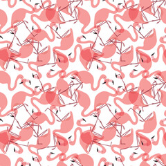 Seamless flamingo pattern