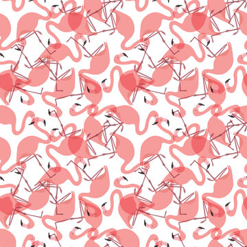 Seamless flamingo pattern