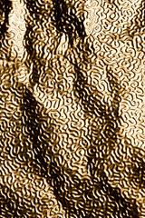 Close Up Of Tin Foil With Wiggle Design