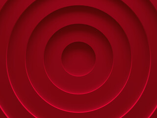 Red material radial abstract background. Can be used for text backgrounds, web design, print or mobile application. 3D illustration.