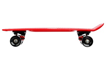 Red plastic skateboard