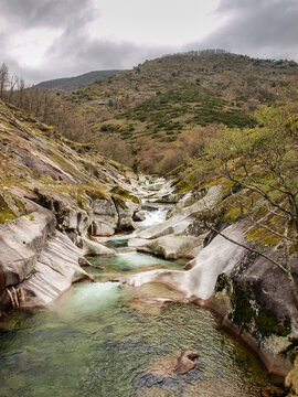 River in 'Valle del Jerte' in Extremadura, Spain