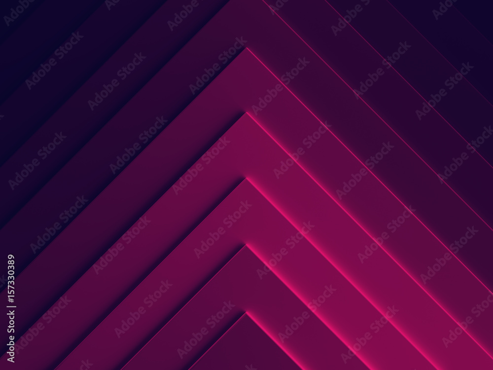Fototapete Pink triangles. Geometric background texture works good for text and website backgrounds, poster and mobile application. 3D illustration.