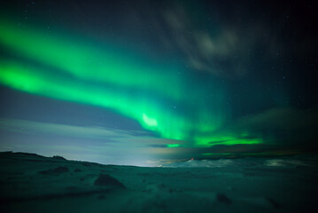 Fototapeta na wymiar Aurora activity over Tromso