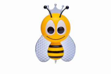 isolated child hand made bee on the white