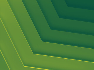 Green angle geometric background for material modern design. 3D illustration. Works for text and website backgrounds, print and mobile application.