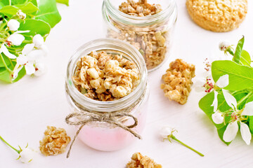 fruit yogurt with granola