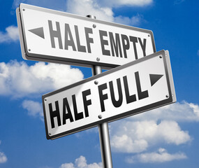 Obraz premium half full or empty glass