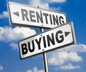 Obraz premium buying or renting house or property