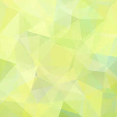 Background made of yellow, green triangles. Square composition with geometric shapes. Eps 10