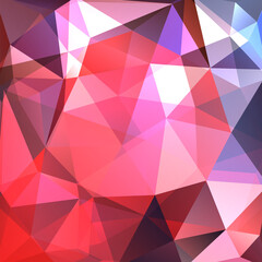 Fototapeta premium Background made of red, pink, white triangles. Square composition with geometric shapes. Eps 10