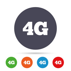 4G sign. Mobile telecommunications technology.