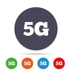 5G sign. Mobile telecommunications technology.