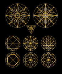 Impossible geometry symbols vector set.