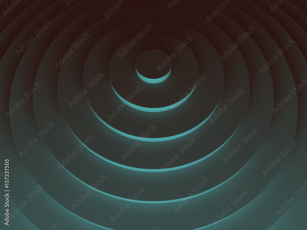 Poster round abstract background image. 3d illustration. works for text and website background, print and m