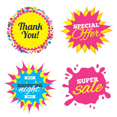 Thank you sign icon. Customer service symbol.