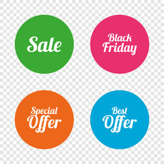 Sale icons. Best special offer symbols.