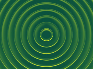 Green rings. Abstract background for web design, wallpaper, modern design, commercial banner and mobile application. 3D illustration.